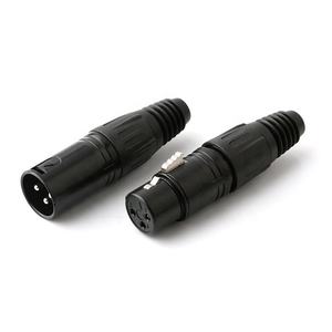 Connecteur XLR mâle/femelle 3 broches LIANZHAN NC3FX-B <span class=keywords><strong>NC3MX</strong></span>-B, placage nickel, verrouillage à loquet pour extrémité de câble de microphone - Product Image 1