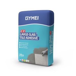 Adhésif pour carrelage C2 de qualité commerciale QYM, grand format, 20 kg, haute résistance à la liaison, repositionnement facile, application fine, résistant aux intempéries - Product Image 1