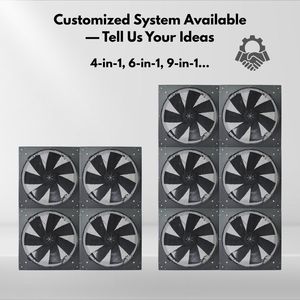 Ventilateur <span class=keywords><strong>d</strong></span>'extraction mural solaire 14 pouces 60W <span class=keywords><strong>pour</strong></span> <span class=keywords><strong>serre</strong></span>, avec panneau, <span class=keywords><strong>pour</strong></span> volailles et ventilation à <span class=keywords><strong>air</strong></span> chaud - Product Image 4