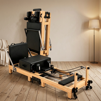 MJD M103A Cadillac Reformer Pilates Bed Oak Foldable Portable Adjustable Health Body Home Studio Commercial Use Yoga Training