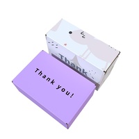 Petites boîtes d'emballage pour abonnement postal à dessus rabattable biodégradables avec logo personnalisé Boîte postale d'expédition en papier de couleur imprimée