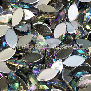 Navette Ab Acrylic Rhinestones 16 Facets Flat Bottom Mesh Face For Diy Shoes Bags Clothing <b>Dance</b> Costumes Wedding <b>Dresses</b> - Product Image 3
