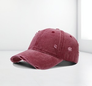 Gorra de Béisbol de 5 Paneles, Estilo Coreano, Color Sólido, Desgastada y Rasgada, Unisex, para Primavera/Verano, Moderna y Versátil - Product Image 6