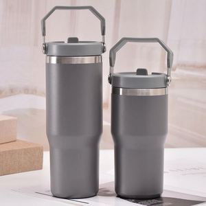 Insulated Coffee Travel Tumbler with Handle Grip, 30oz Stainless Steel Cup for Car Outdoor and Daily Drinks - Product Image 2