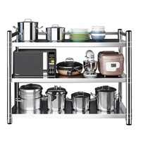 Étagère de Rangement Modulaire Multifonctionnelle sur Pied en Acier Inoxydable pour Cuisine, Support à Plantes et Fleurs - Utilisation Intérieure/Extérieure