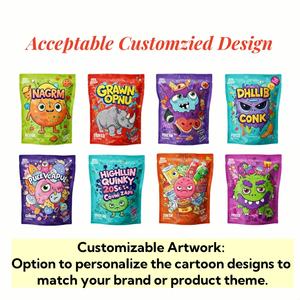 Custom Printed Resealable Zip Lock Stand up Pouch Cookie Cali Pack Smell-Proof 1g 3.5g 7g 14g 28g Mylar <b>Bags</b> with Window - Product Image 3
