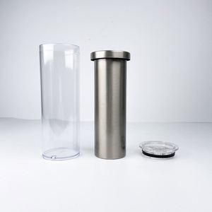 20oz <b>Glitter</b> Snow Globe Tumbler Sublimation Blank, 304 Stainless Steel Inner Outer PC Plastic Daily Outdoor <b>Drinking</b> Cup - Product Image 2