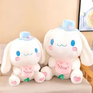 Wholesale 40cm cute bunny ear Cinnamoroll plush toy Kuromi doll Children's game Playmate Sofa Throw pillow doll machine prizes