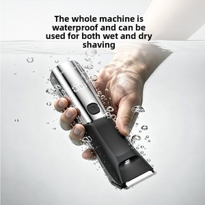 2 in 1 Electric <b>Ball</b> Hair <b>Trimmer</b> for Men Waterproof Wet Dry Pubic Body Ceramic Blade Razor LED Display USB-C Charging Shaver - Product Image 5