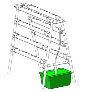 L'idroponica verticale del tubo del Pvc coltiva l'attrezzatura per i sistemi idroponici della pianta dell'azienda agricola per gli ortaggi freschi e frutta