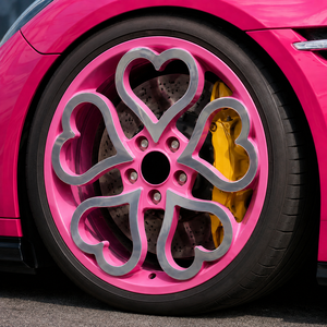 Jantes forgées monobloc personnalisées de style cœur, finition <span class=keywords><strong>rose</strong></span> usinée, 5x114.3 5x112 17 18 19 20 pouces pour Tesla Model 3 <span class=keywords><strong>Mini</strong></span> <span class=keywords><strong>Cooper</strong></span> - Product Image 4