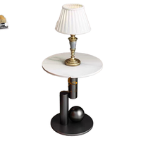 Table basse d'appoint en métal doré et noir, style moderne minimaliste de luxe, pour le bureau à domicile ou le salon