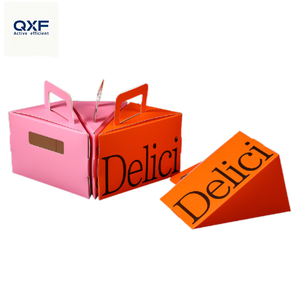 Cajas para Pasteles al por Mayor Biodegradables Cajas de Embalaje de Papel Cartón Coloridas para Pasteles Bento - Product Image 1