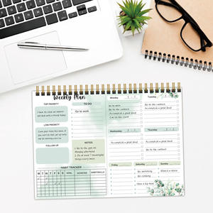 Carnet de planification spirale A4 personnalisé style INS avec couverture en papier et lignes <span class=keywords><strong>pour</strong></span> un planning quotidien et hebdomadaire simple - Product Image 4