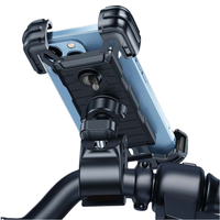Pemegang Ponsel Universal untuk Sepeda Motor dengan Pengisi Daya untuk Smartphone 4.7/6.8 Inci, Pemegang Ponsel Mobil Fleksibel dari Bahan ABS.