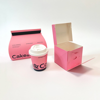 Boîte à gâteau pliable en carton blanc personnalisée, finition mate, montage facile, écologique, pour boulangerie et chewing-gum