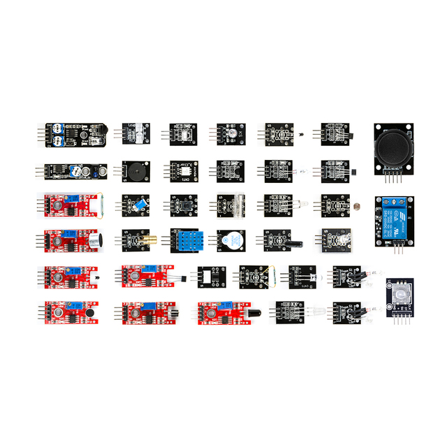 37pcs Sensor Kit for Arduino Sensor Kit Programming Education Various Sensors Module Learning Kit compatible with Arduino IDE