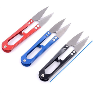 Small U-Shaped Spring Yarn Scissors Cross Stitch Thread Scissors Household Colored <b>Sewing</b> Needlework - Product Image 1