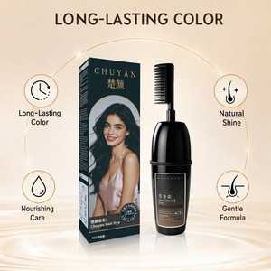 Tinte para el Cabello con Fragancia de Marca Privada OEM, 100 ml, Color Negro Intenso, Aplicador con Peine, Nutritivo, Gran Venta - Product Image 1