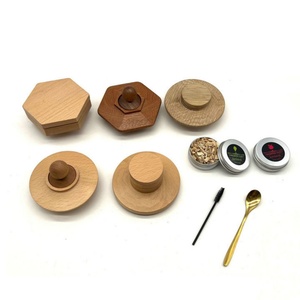 Nordic European Wooden Vase Base square Ornaments Glass Vase Storage Round square Base Ornaments - Product Image 4