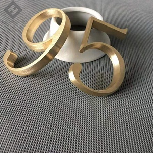 Letras cepilladas personalizadas de latón macizo, letrero de Metal decorativo con grabado láser de fábrica - Product Image 6