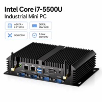 Fabrika Özel Tasarımlı Gömülü Masaüstü Mini Bilgisayar Küçük CPU Sunucusu Win10 Linux RS232 Seri Port Fansız Endüstriyel Tasarım