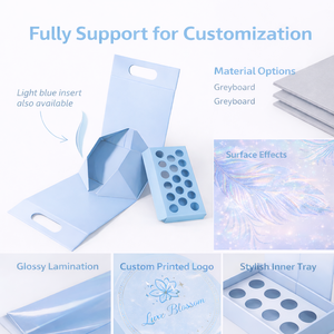 Boîte d'emballage cosmétique personnalisée, boîte cadeau rigide pliable pour ensemble de soins de la peau, laminage mat, logo personnalisé, fabricant - Product Image 6