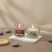 Bougie parfumée en cire de soja dans un bocal en verre, faite à la main, non toxique, luxueuse, pour la décoration de la maison, les fêtes, Diwali, les mariages, cadeau