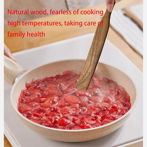 Skinny Spurtle for Sourdough Starter Dough Whisk Natural Moist Resistance Teak <strong>Spurtles</strong> Kitchen Tools Wooden Kitchen Utensils - Product Image 5