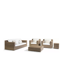 Ensemble de Jardin en Gros avec Cadre en Aluminium et Rotin Tressé à la Main pour Hôtel Resort Terrasse Usage Commercial