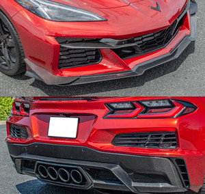 Kit Carrozzeria C8 Z06 Stile OEM in Fibra di Carbonio, Spoiler e Labbro Paraurti Anteriore per Corvette C8 Z06 <span class=keywords><strong>Eray</strong></span> 2023-25 - Product Image 3