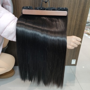 Paquetes de Cabello Indio Virgen 12A, Cabello Humano Liso con Cutícula Alineada, Cabello Indio Virgen Doblemente Tramado Sin Procesar - Product Image 1