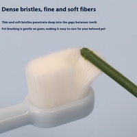 Kit de nettoyage des dents pour animaux de compagnie avec brosse à dents en plastique Dentifrice pour chien et chat-pour mordre et toiletter