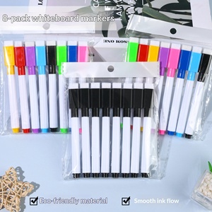 Marqueur effaçable à sec coloré pour tableau blanc, en forme de baril, à encre liquide; Stylo-pinceau créatif effaçable à l'eau; Stylo promotionnel 11,3 cm, 50 pièces emballées - Product Image 2