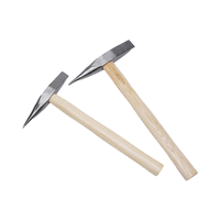 Marteau de mécanicien avec logo OEM, manche en bois, 300g/500g, pour soudage électrique et ébavurage