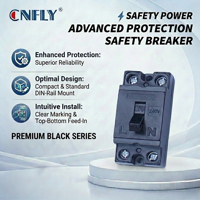 CNFLY AC240V NT50 Circuit Breakers 2P1E 2P2E 10A 15A 20A 30A 40A Safety Breaker Short Circuit protection