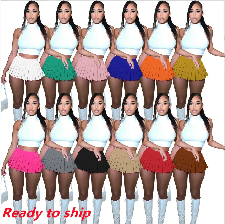 Cute 12 Colors Summer Sprotwear Tennis Skirt Women Clothes 2023 Fashion Girls Mini Skirts Short Pleated Skirt