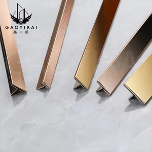 <span class=keywords><strong>Profilé</strong></span> d'angle décoratif en acier inoxydable, profil en T en métal, garniture de bordure de <span class=keywords><strong>carrelage</strong></span>, accessoires pour <span class=keywords><strong>carrelage</strong></span> et meubles - Product Image 1