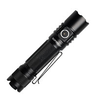 Torche LED XHP50B rechargeable de haute qualité 3800lm USB C avec indicateur d'alimentation à double interrupteur lampe de poche LED ATR