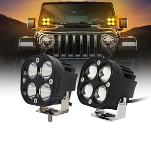 3 Inch 40W <span class=keywords><strong>LED</strong></span> Làm Việc Ánh Sáng 3500K Vàng Tại Chỗ Chùm Ánh Sáng Vuông Làm Việc Đèn Cho Xe Máy Thuyền Off-Road Xe Tải Phổ Quát - Product Image 2
