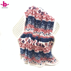 Factory Wholesale Custom Design Thick Double Side Luxury Colorful Coral Fleece Sherpa Throw Blanket - Product Image 3