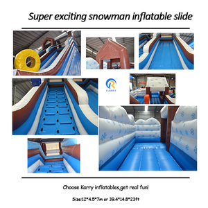 Glissière de tube alpin gonflable de haute qualité toboggan de traîneau gonflable de neige blanche toboggan de videur pour des événements de festival d'hiver - Product Image 6
