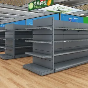 Rak toko kelontong rak Tampilan toko umum rak Supermarket dengan kualitas tinggi bergaya tugas berat RundA