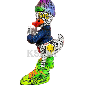 Sợi thủy tinh graffiti điêu khắc mỏ lớn vịt bức tượng nhựa thủ công sơn nghệ thuật thư viện ảnh nhà sân sảnh trang trí - Product Image 2