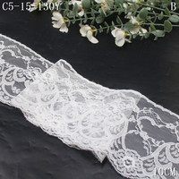 10cm blanc Floral Non élastique Nylon dentelle garniture conception populaire pour la couture écologique emballage cadeau décorations de mariage