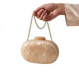 Pochette de soirée artisanale en nacre incrustée avec bandoulière amovible - Product Image 1