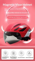 Casque de vélo intégré homologué CE, casque de vélo de montagne et de route, équipement de cyclisme, casque à visière magnétique pour hommes et femmes
