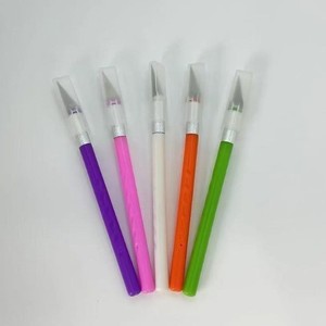 Cuchillo multiusos con mango de ABS personalizado, diseño de dibujos animados, cortador de papel de oficina, cuchillo para tallar arcilla, madera y plástico. - Product Image 2