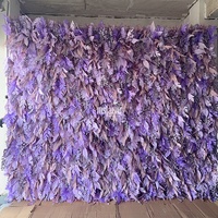 Harga Dekorasi Pernikahan Roll up Backdrop Ungu 8Ft X 8Ft Bunga Artificial Panel Sutra Dinding Bunga