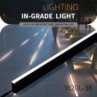 Luz LED lineal para paisajismo y escaleras, con clasificación IP67, construcción de aluminio y control DMX512